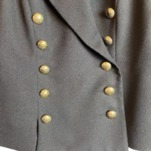 LEW MAGRAM VINTAGE DOUBLE BREASTED BLAZER W/ANTIQUE GOLD-TONED BUTTONS SIZE 10 - Picture 4 of 8